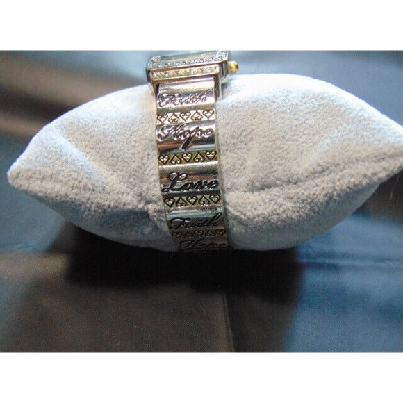 Kim Rogers Cuff Watch - Faith Hope Love Accutime Watch WAC41958K - Picture 3 of 9